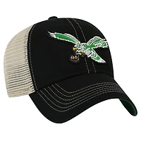 Men's '47  Black/Natural Philadelphia Eagles Trawler Clean Up Trucker Adjustable Hat