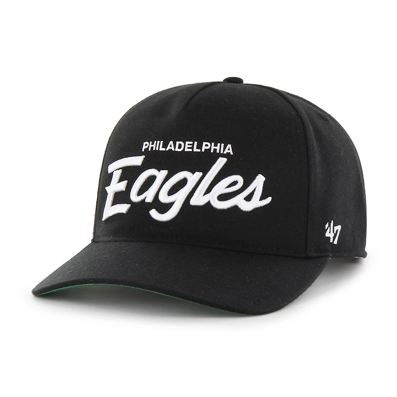 Casquette ajustable décontractée Attitude Hitch '47 noire pour homme des Philadelphia Eagles