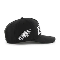 Casquette ajustable décontractée Attitude Hitch '47 noire pour homme des Philadelphia Eagles