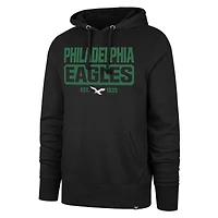Sweat à capuche noir pour hommes des Eagles de Philadelphie '47 Box Out Headline