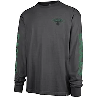 Men's '47 Black Philadelphia Eagles Cairn Ravine Foundation Throwback Long Sleeve T-Shirt