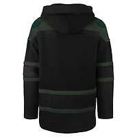 Men's '47 Black Philadelphia Eagles Dark Pop Lace-Up Pullover Hoodie