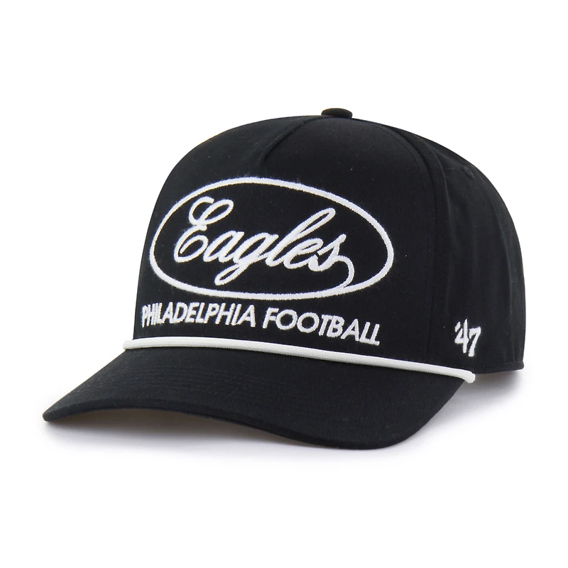 Men's '47 Black Philadelphia Eagles Foundational Hitch Adjustable Hat