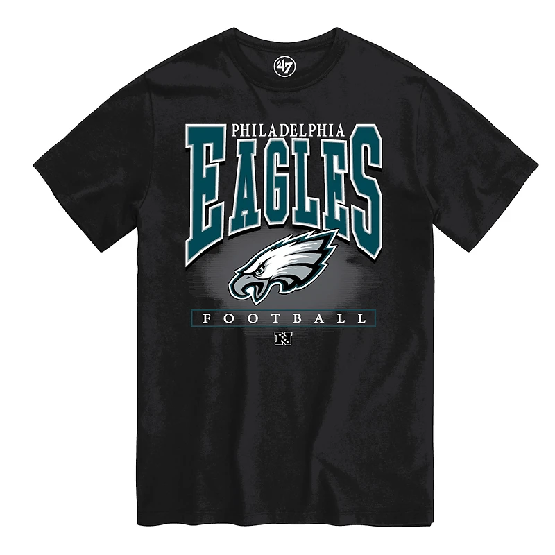 Men's '47 Black Philadelphia Eagles Hot Corner T-Shirt