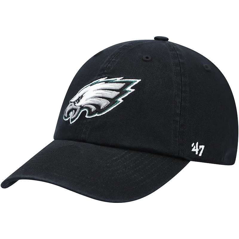 Casquette ajustable de nettoyage secondaire des Eagles de Philadelphie '47 noires pour hommes