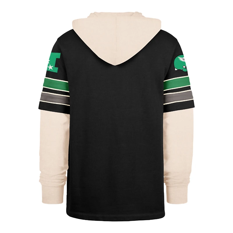 Men's '47 Black Philadelphia Eagles Split Zone Cornerback Duo Lacer Hoodie
