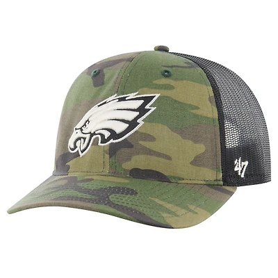 Casquette réglable de camionneur camouflage '47 des Eagles de Philadelphie pour hommes
