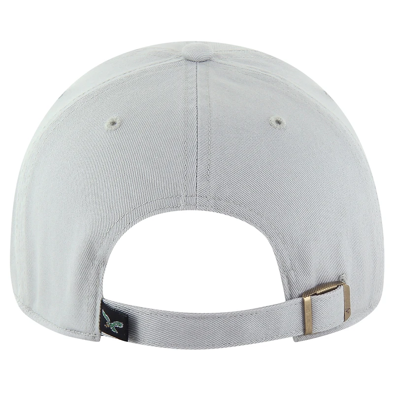 Casquette ajustable Clean Up Legacy '47 grise des Eagles de Philadelphie pour hommes