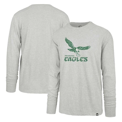T-shirt à manches longues '47 gris Philadelphia Eagles Premier Franklin pour hommes