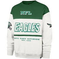 Men's '47  Kelly Green/Cream Philadelphia Eagles Throwback Breeze Maximalist Sweatshirt