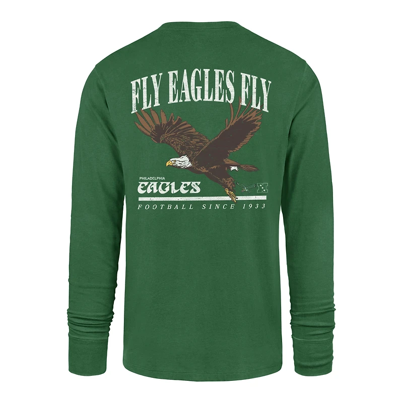 Men's '47 Kelly Green Philadelphia Eagles Regional Backer Franklin Long Sleeve T-Shirt