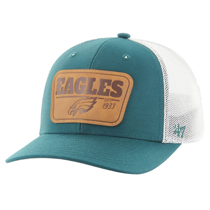 Men's '47 Midnight Green/White Philadelphia Eagles Thrash Trophy Flex Hat