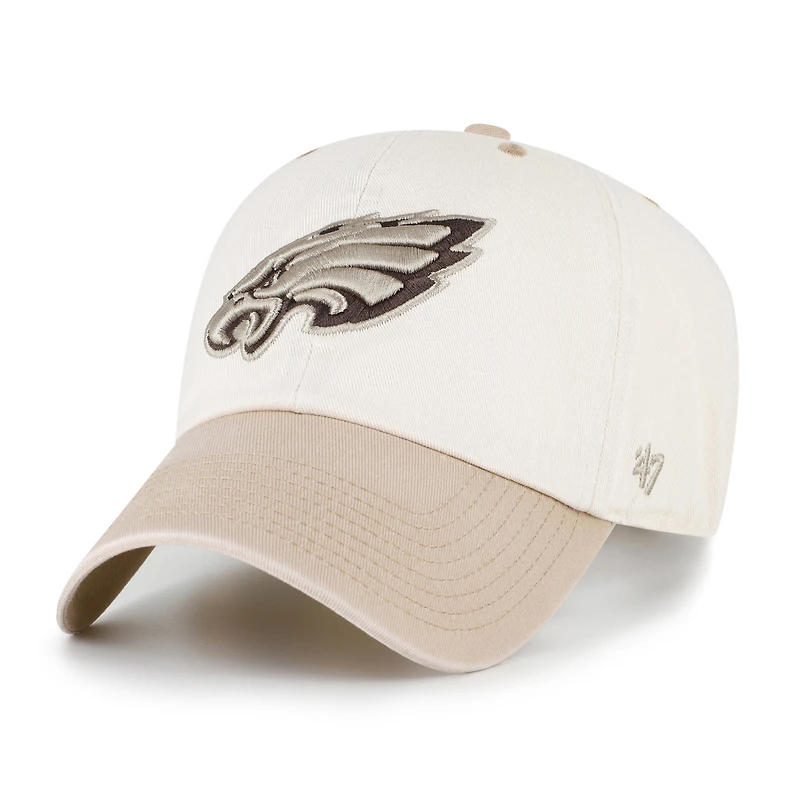 Men's '47  Natural/Tan Philadelphia Eagles Neutral Terrain Clean Up Adjustable Hat