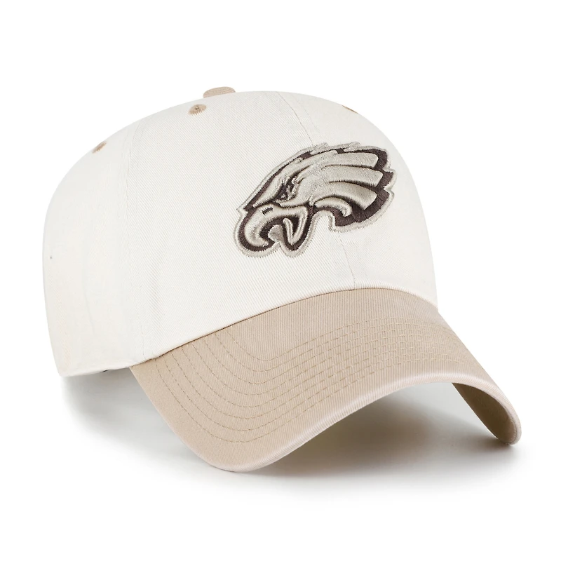Men's '47  Natural/Tan Philadelphia Eagles Neutral Terrain Clean Up Adjustable Hat