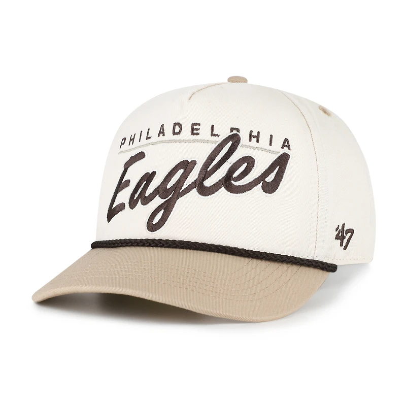 Men's '47  Natural/Tan Philadelphia Eagles Neutral Terrain Hitch Rope Adjustable Hat