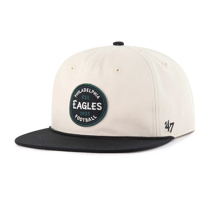 Casquette ajustable Payson Captain des Eagles de Philadelphie, modèle naturel '47, pour homme
