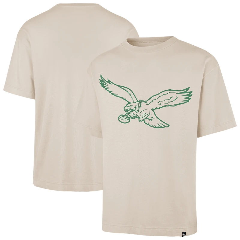T-shirt rétro « 47 » pour homme, imprimé Bouldering des Eagles de Philadelphie, couleur beige, la Ravine Foundation.