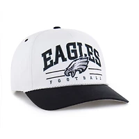 Men's '47 White/Black Philadelphia Eagles Roscoe Two-Toned Hitch Adjustable Hat