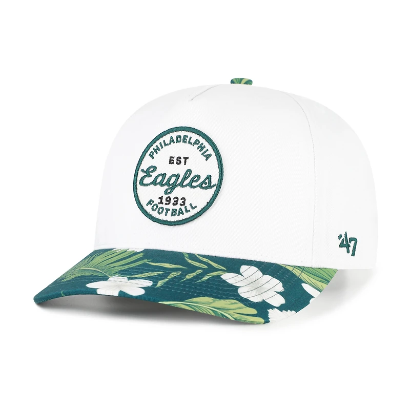 Men's '47 White/Midnight Green Philadelphia Eagles Beach Side Hitch Adjustable Hat