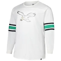 Men's '47 White Philadelphia Eagles Big & Tall Premier Brex Long Sleeve T-Shirt