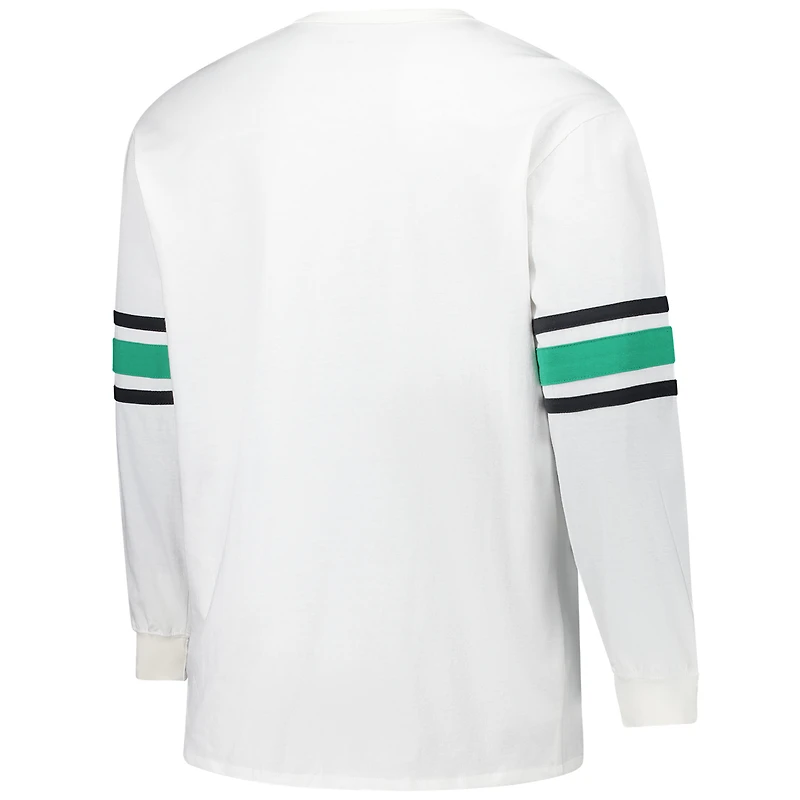 Men's '47 White Philadelphia Eagles Big & Tall Premier Brex Long Sleeve T-Shirt