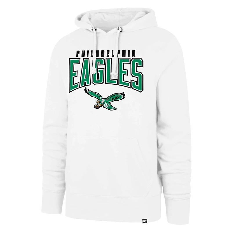 Sweat à capuche blanc '47 Philadelphia Eagles Elements Arch Headline pour hommes