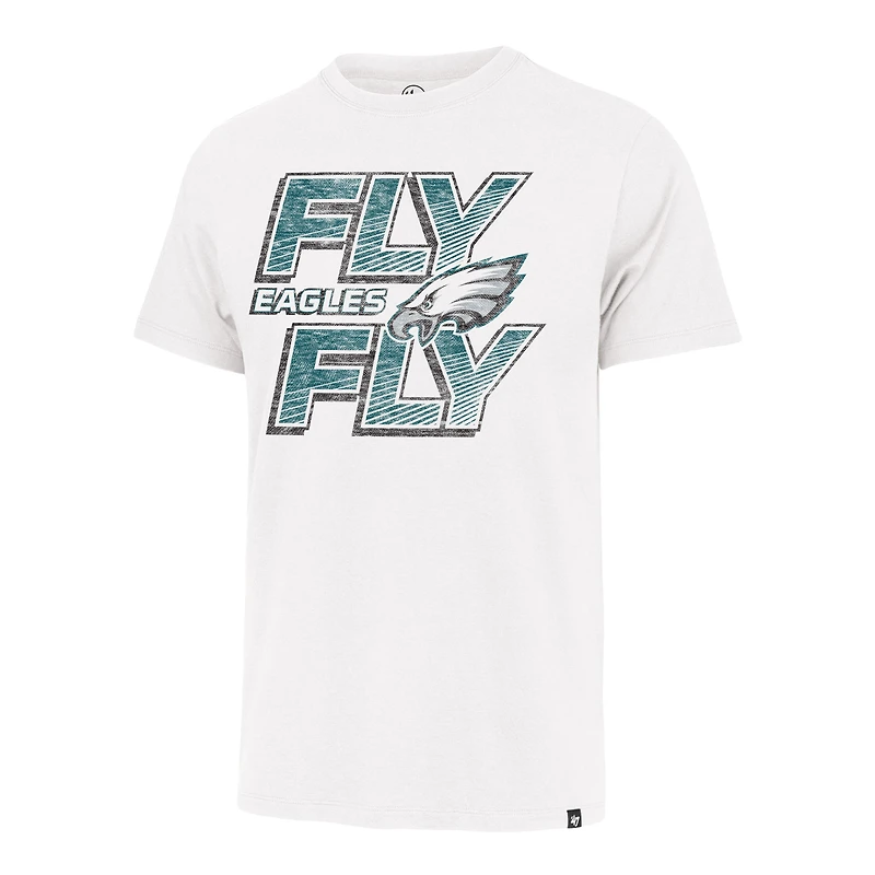 T-shirt pour homme '47 White Philadelphia Eagles Fly Regional Franklin