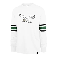 Men's '47 White Philadelphia Eagles Gridiron Throwback Premier Brex Long Sleeve T-Shirt