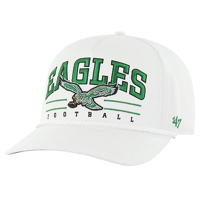 Men's '47 White Philadelphia Eagles Roscoe Hitch Rope Adjustable Hat