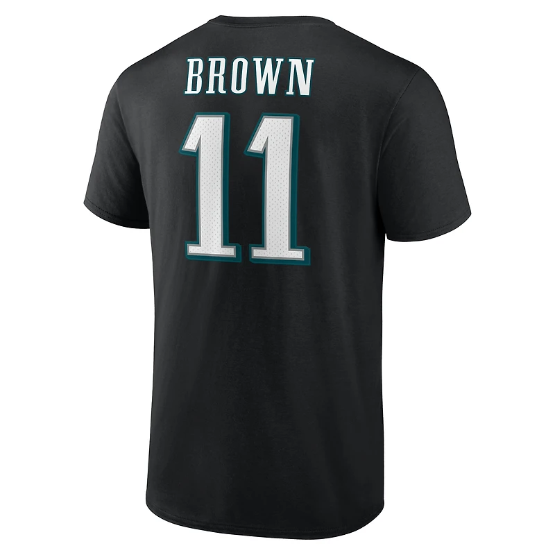 Men's A.J. Brown Black Philadelphia Eagles Player Icon T-Shirt