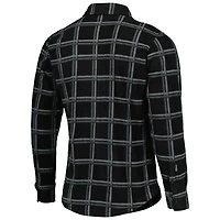 Veste-chemise boutonnée en flanelle noire pour homme des Philadelphia Eagles, modèle Industry, Antigua