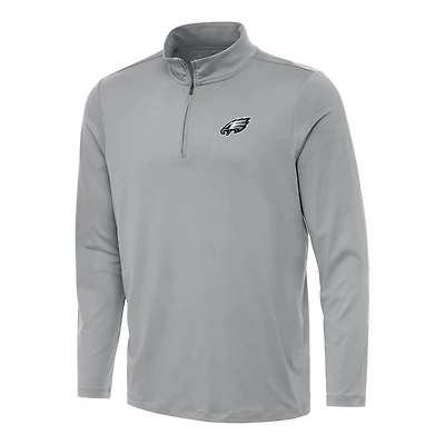 Haut à fermeture éclair quart de tour Reprocess gris Antigua pour homme des Philadelphia Eagles