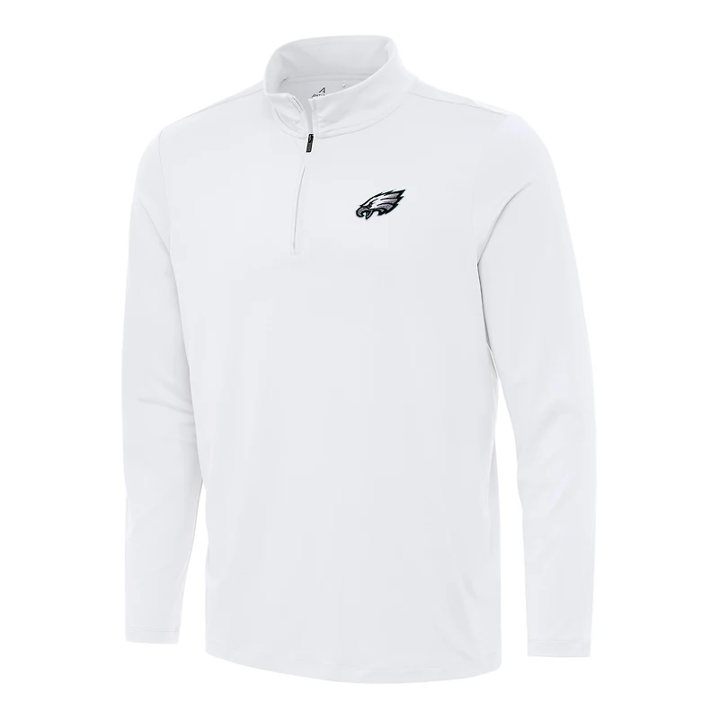 Haut à fermeture éclair quart de tour Reprocess blanc Antigua pour homme des Philadelphia Eagles