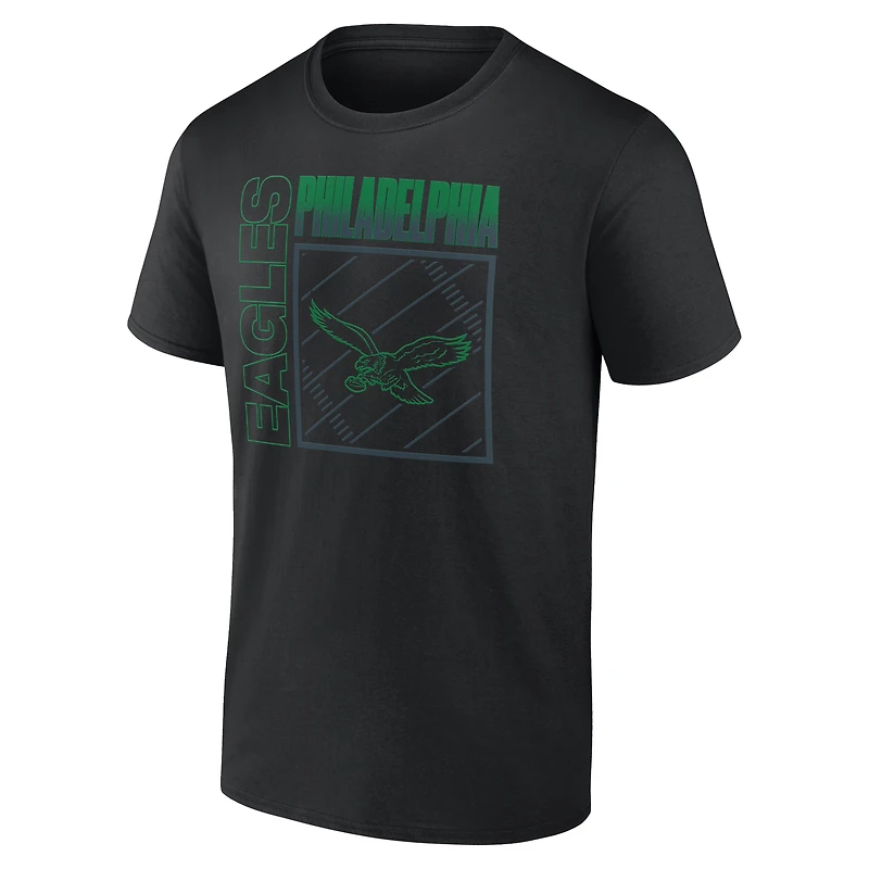 Men's Black Philadelphia Eagles Home Field Pop Personalized Name & Number T-Shirt