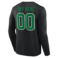 Men's Gray Philadelphia Eagles  Team Authentic Classic Personalized Name & Number Long Sleeve T-Shirt