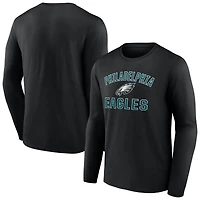 Men's  Black Philadelphia Eagles Victory Arch Long Sleeve T-Shirt
