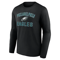 Men's  Black Philadelphia Eagles Victory Arch Long Sleeve T-Shirt