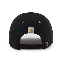 Men's Carhartt x '47 Black Philadelphia Eagles Clean Up Adjustable Hat