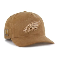 Men's Carhartt x '47 Brown Philadelphia Eagles Dyed Hitch Adjustable Hat