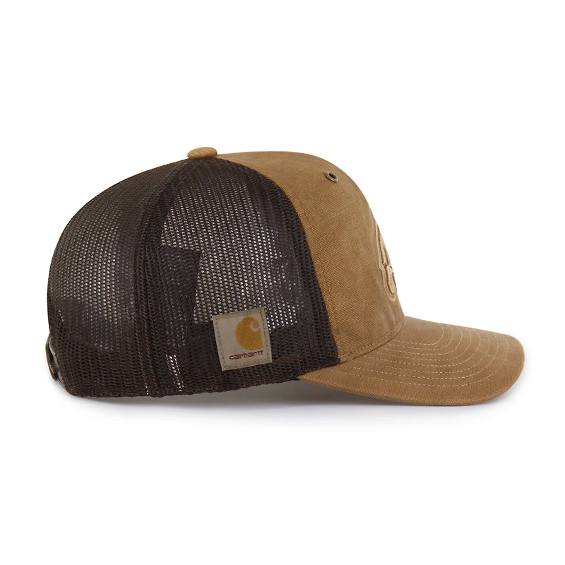 Men's Carhartt x '47 Brown Philadelphia Eagles Dyed Trucker Adjustable Hat