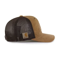 Men's Carhartt x '47 Brown Philadelphia Eagles Dyed Trucker Adjustable Hat