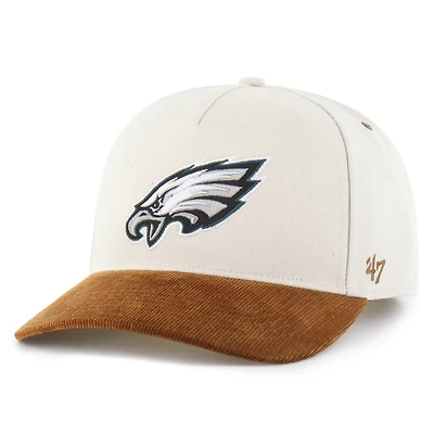 Men's Carhartt x '47 Natural/Brown Philadelphia Eagles Undyed Relaxed Hitch Adjustable Hat
