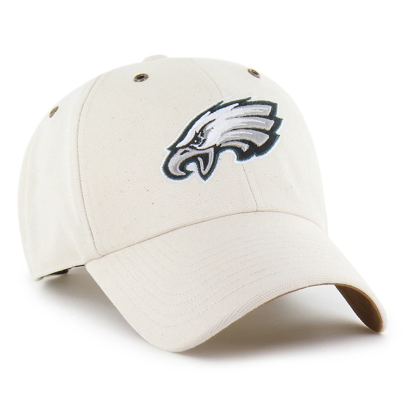 Casquette ajustable Carhartt x '47 Natural Philadelphia Eagles Undyed Clean Up pour homme