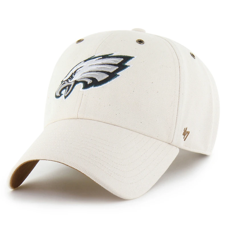 Casquette ajustable Carhartt x '47 Natural Philadelphia Eagles Undyed Clean Up pour homme