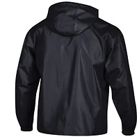 Veste coupe-vent à capuche pliable demi-zip Champion noire pour homme, aux couleurs des Eagles de Philadelphie