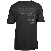 T-shirt Champion noir pour homme avec logo ton sur des Philadelphia Eagles