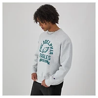 Sweat-shirt en molleton à tissage inversé Champion Heather Grey pour homme des Philadelphia Eagles
