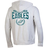 Men's Champion Heather Gray Philadelphia Eagles Reverse Weave Full-Zip Hoodie