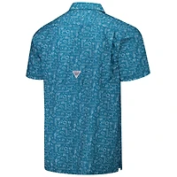 Men's Columbia PFG Green Philadelphia Eagles Super Slack Tide Omni-Wick Button-Up Shirt