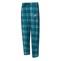 Ensemble t-shirt à manches longues et pantalon carreaux Philadelphia Eagles, vert foncé/gris chiné, de la marque Concepts Sport.